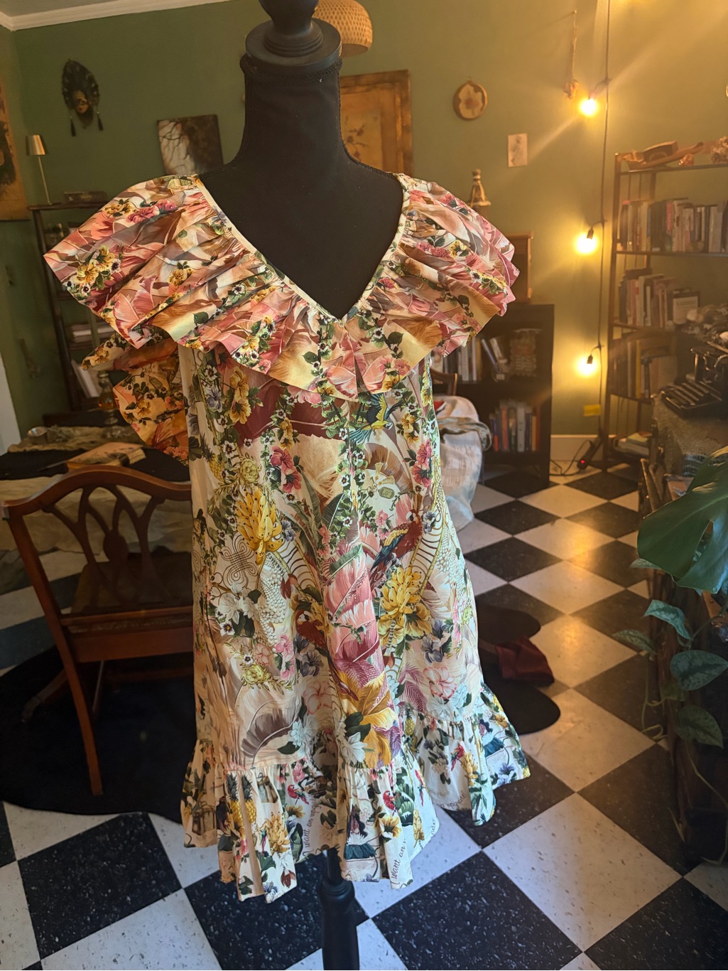 Camilla Ruffle Florals Minidress